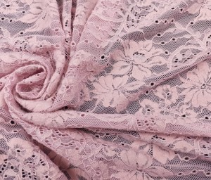 Tkanina Koronka Ażurowa Żakardowa Różowa Wzór Kwiaty ID5010715/PUD