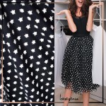 Siatka Tiul z haftem z dodatkiem  bawełnianych gwiazdek  NB52717/00002