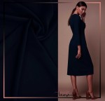 TKANINA LEJĄCA ODZIEŻOWA NICOLA GŁADKA ATRAMENTOWY GRANAT GRA1