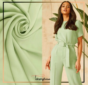 TKANINA LEJĄCA ODZIEŻOWA NICOLA GŁADKA PISTACJOWY