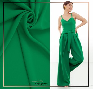 TKANINA LEJĄCA ODZIEŻOWA NICOLA GŁADKA SZMARAGDOWY