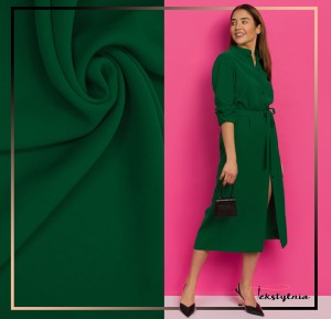 TKANINA LEJĄCA ODZIEŻOWA NICOLA GŁADKA ZIELEŃ BUTELKOWA