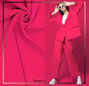 TKANINA LEJĄCA ODZIEŻOWA NICOLA GŁADKA LANDRYNKOWY RÓŻ