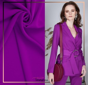 TKANINA LEJĄCA ODZIEŻOWA NICOLA GŁADKA  FIOLET BISKUPI