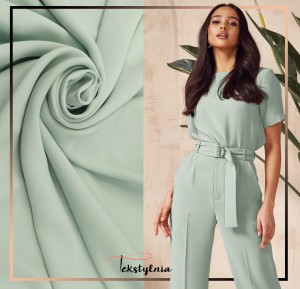 TKANINA LEJĄCA ODZIEŻOWA NICOLA GŁADKA JASNA MIĘTA