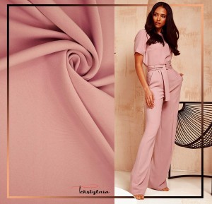 TKANINA LEJĄCA ODZIEŻOWA NICOLA GŁADKA BRUDNY RÓŻ 