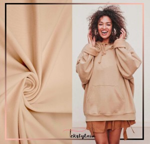 Dzianina Dresowa Dresówka Bawełna 250 g/m²Beżowy