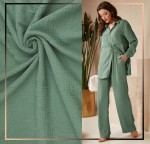 Tkanina Muślin Dwustronny Bawełniany Miętowy