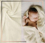 Tkanina Muślin Dwustronny Bawełniany Śmietana