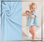 Tkanina Muślin Dwustronny Bawełniany Błękitny 