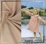 Tkanina Muślin Dwustronny Bawełniany Cappuccino