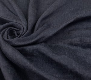 TKANINA LNIANA Z DODATKIEM WISKOZY GŁADKA CIEMNY JEANS SE/MASSIMO/IN DARK JEANS