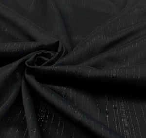 Szyfon Czarny Ze Złotą Nitką Yoryo JLHD162/CZARN BLACK