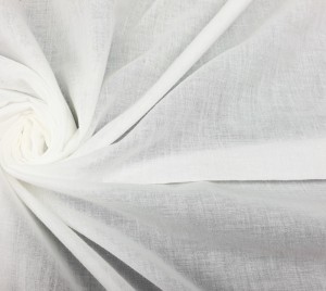 TKANINA BAWEŁNIANA KOSZULOWA BLUZKOWA GŁADKA BIAŁA DUCOTTONVOJ/W WHITE
