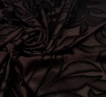 TKANINA WYPALANKA CIEMNY BRĄZ WZÓR LIŚCIE Z FLOKIEM DS 07-2168 V.150 BROWN