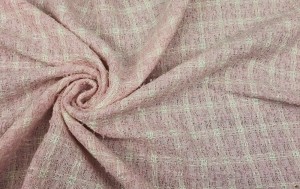 Tkanina Typu Chanel Różowo Biała WDWZ-A240270P PINK/WHI