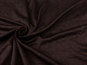 Dzianina Wzór Ptaszki Esy Floresy Na Czekoladowym Tle ID4201/BROWN#