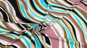 Tkanina Sukienkowa Bluzkowa Kolorowa Zebra DUHM656/00002