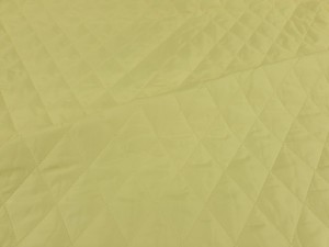 Tkanina Kurtkowa Pikowana z Ocieplaczem Wzór Romby Jasno Żółty