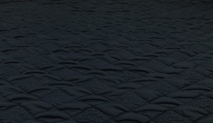 Tkanina Kurtkowa Pikowana z Ocieplaczem Wzór Romby PNFA3185/002C/Granatowy