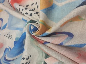 TKANINA SUKIENKOWA KOLOROWE ESY FLORESY LE MODE/ANNA/23045/BLUE