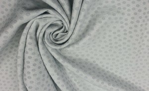 Elegancka Tkanina Żakardowa Szara Z Srebrną Ozdobną Nitką ER 30175 V.9