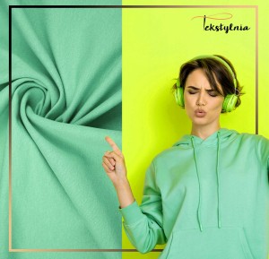 Dzianina Dresowa Dresówka Bawełna 250 g/m² Miętowy