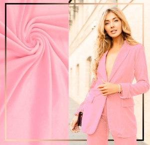 Elastyczny Welur Super Soft Aksamit 250 g/m² na Dresy Sukienki Baby Pink 